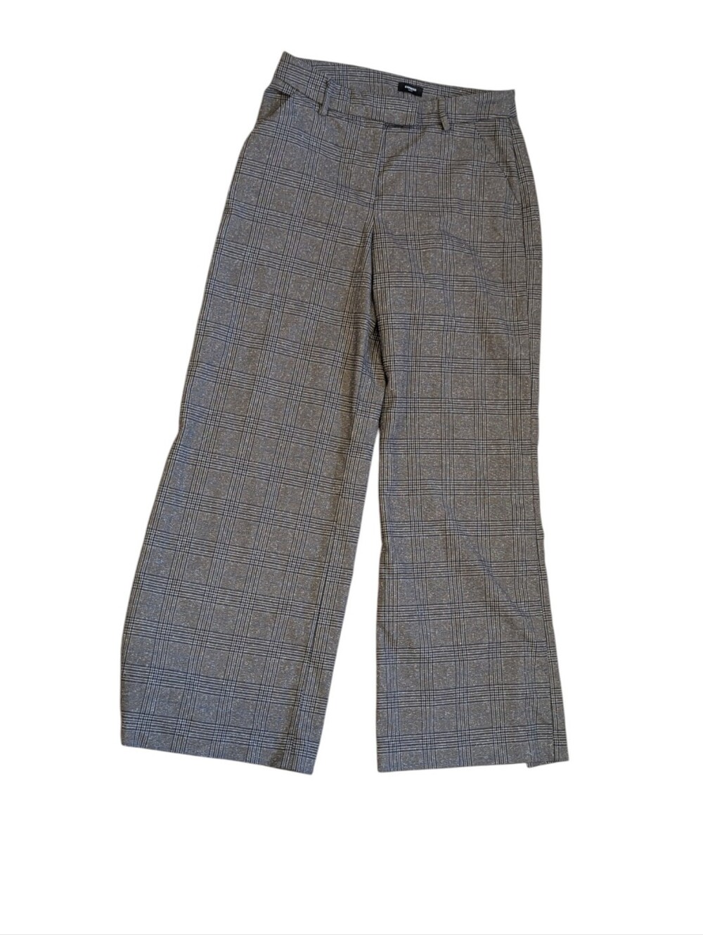 Express Editor Plaid Trousers in Gray and Blue